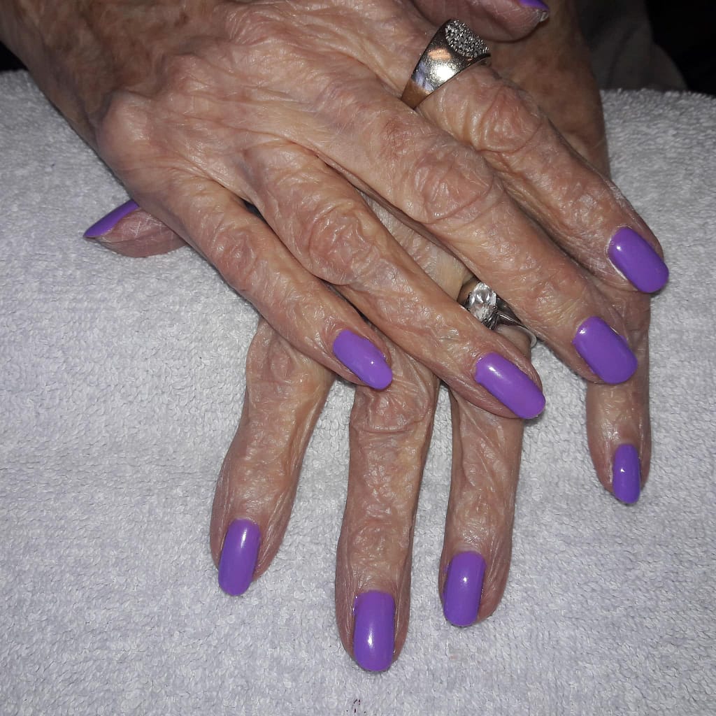 Gallery 4 Lavender gel manicure with glossy finish by Shear Perfections in Palmdale, CA