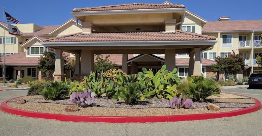 Exterior of Rancho Village Retirement Community in Palmdale, CA — home to Shear Perfections salon on the 3rd floor